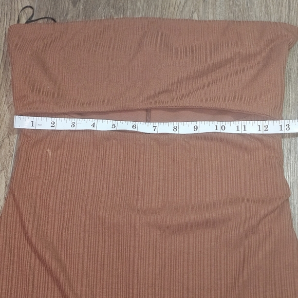 NBD by Revolve Britta Midi Cut Out Dress Brown Strapless Sz S - Picture 11 of 15